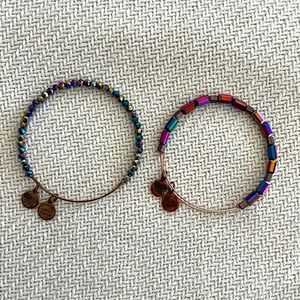 Alex and Ani iridescent bracelets